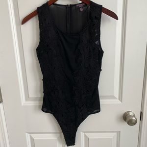 Revamped Black Sleeveless Bodysuit Shirt